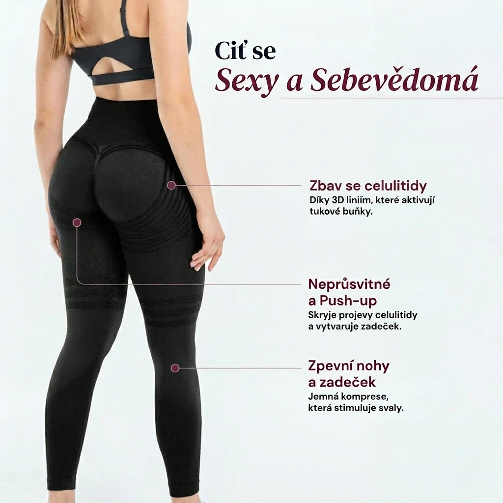 3D Tvarující legíny – Push-Up & Anticelulitidní